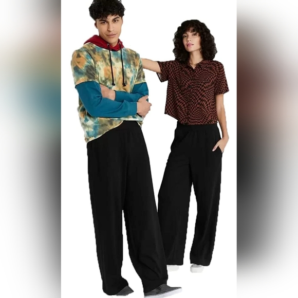 wild fable Pants - WILD FABLE High-Rise Straight Leg Unisex Black Sweatpants Variou…